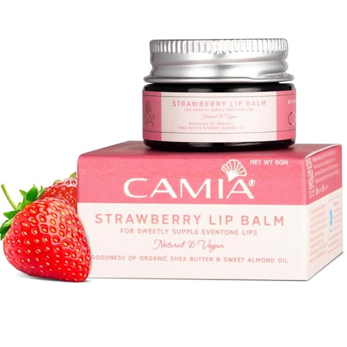 Camia - Natural Strawberry Lip Balm for Dry & Chapped Lips - 5 gms