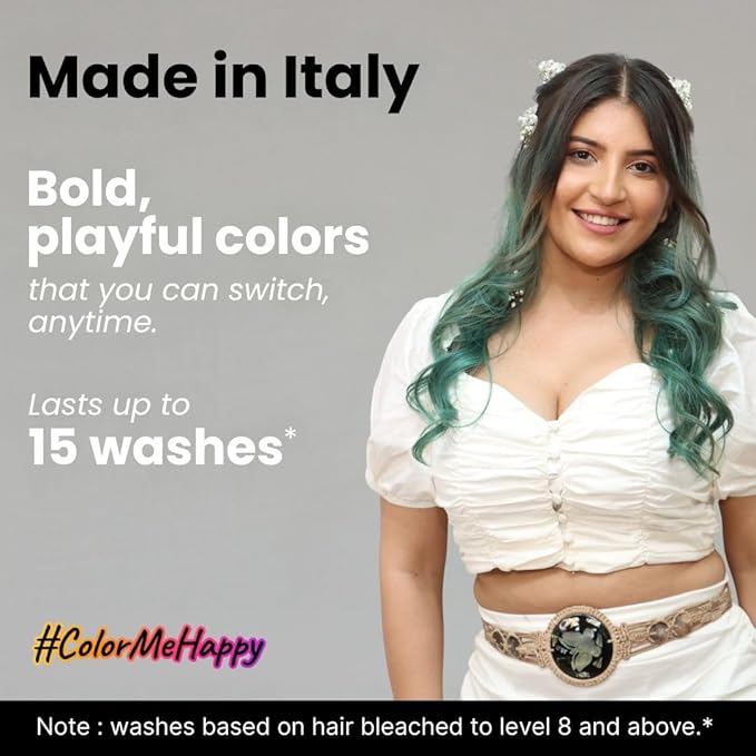 2.Oh Italian- Aqua Marine Hair Color For Women & Men upto 12-15 Washes - 100 ml