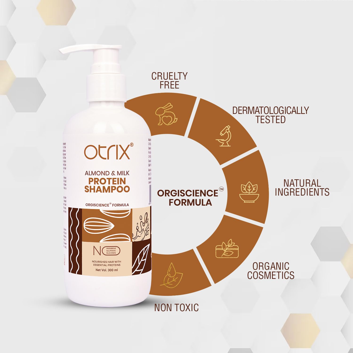 Otrix Almond & Milk Protein Shampoo - 300 ml