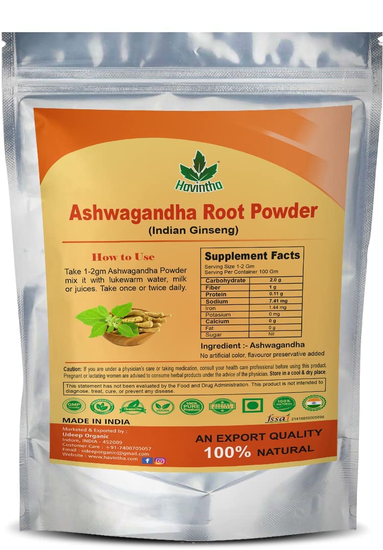 Havintha Natural Ashwagandha Powder - 227 gms
