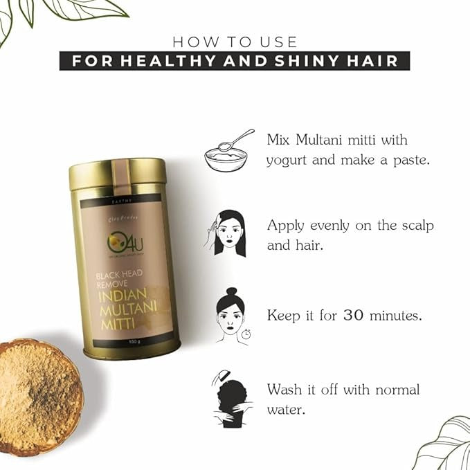 O4U Indian Multani Mitti Powder - 100 gms