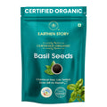 Earthen Story Organic Sabja Seeds 250g | Raw Basil Seeds | Rich in Omega-3, Fiber & Plant Protein | Gluten-Free Superfood for Digestion & Hydration
