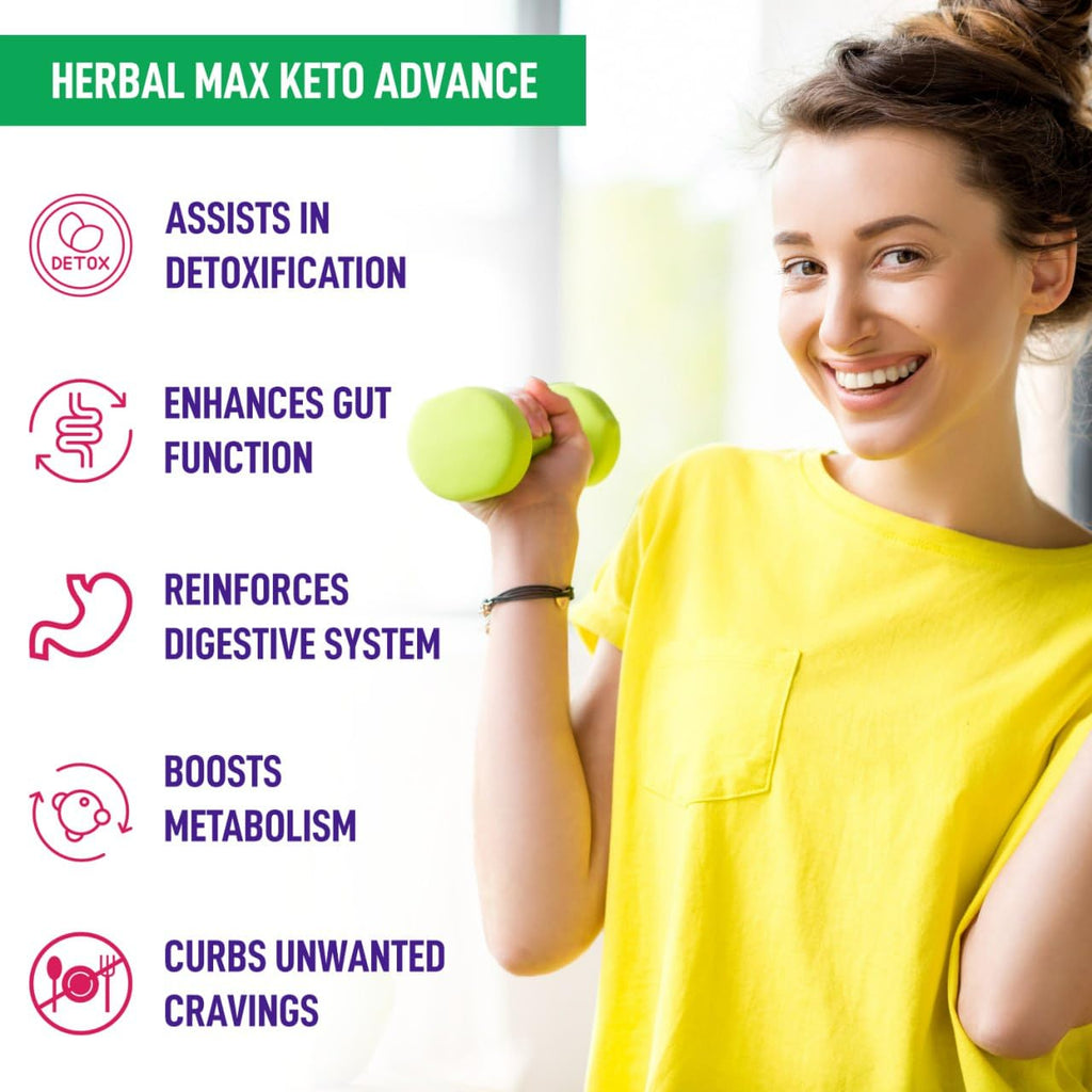Herbal Max Keto Advanced Weight Management â€“ 800mg | 60 Capsules | With Green Tea, Garcinia Cambogia & Green Coffee Extract | Supports Fat Burn & Metabolism | For Men & Women