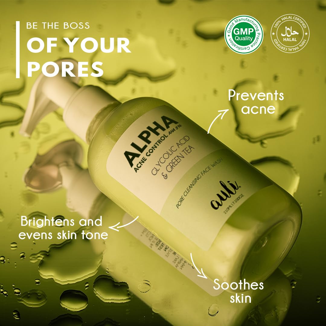 Auli Lifestyle Alpha Glycolic Acid 5% & Green Tea - 210 ml