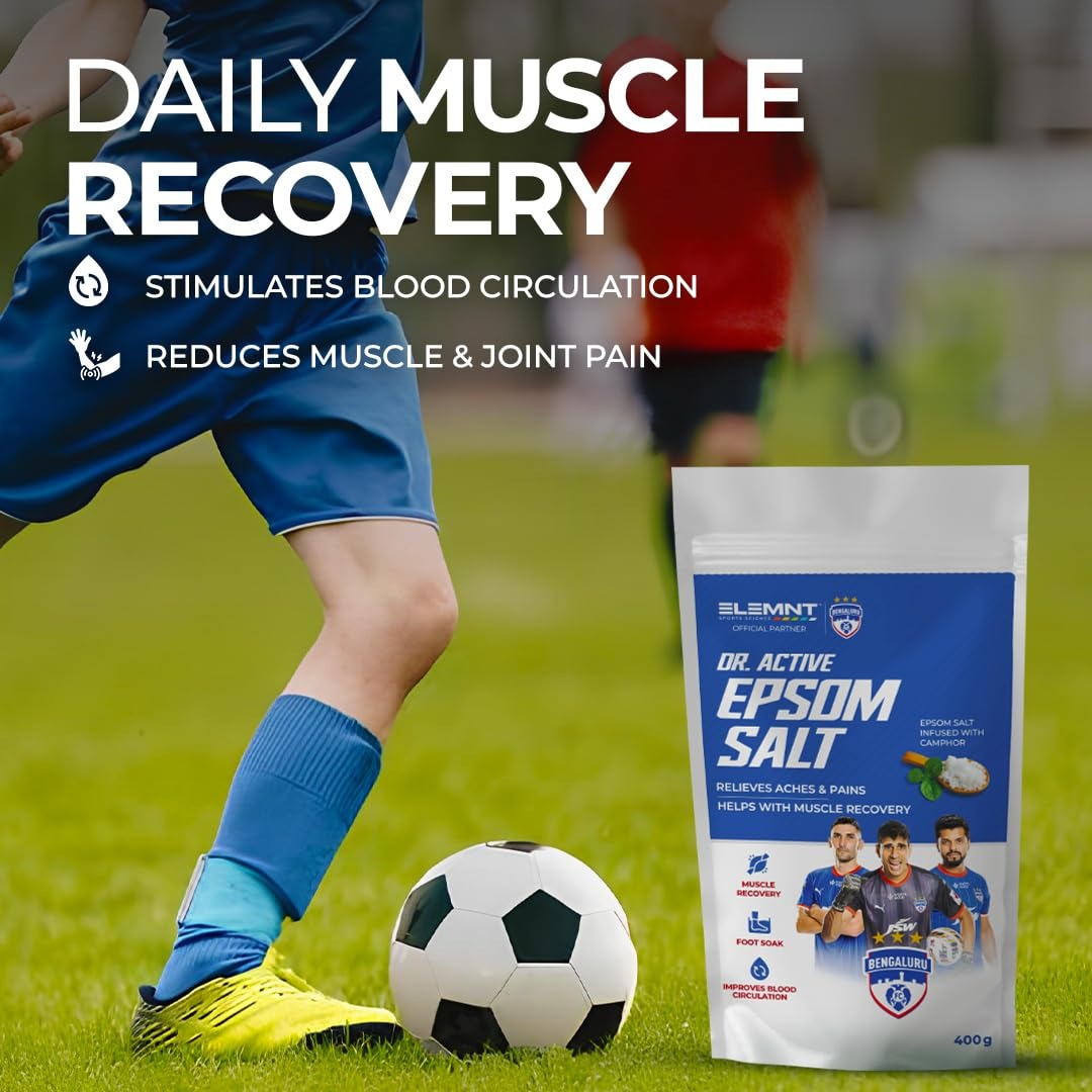 Elemnt Dr. Active Epsom Salt for Pain Relief & Muscle Recovery - 400 gms (Pack of 2)