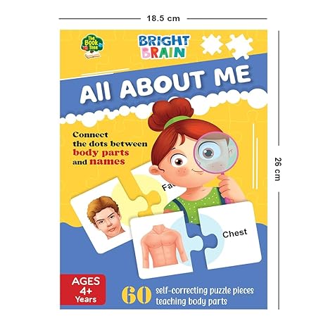 The Book Tree My Body Puzzle – 60 Self Correcting Puzzle Pieces Early Learning Human Body Parts Puzzle