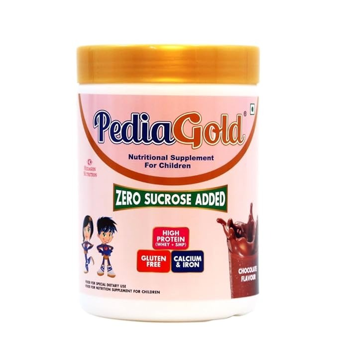 Pediagold Sucrose Free Nutrition for Children Premium Chocolate Powder - 400 gms