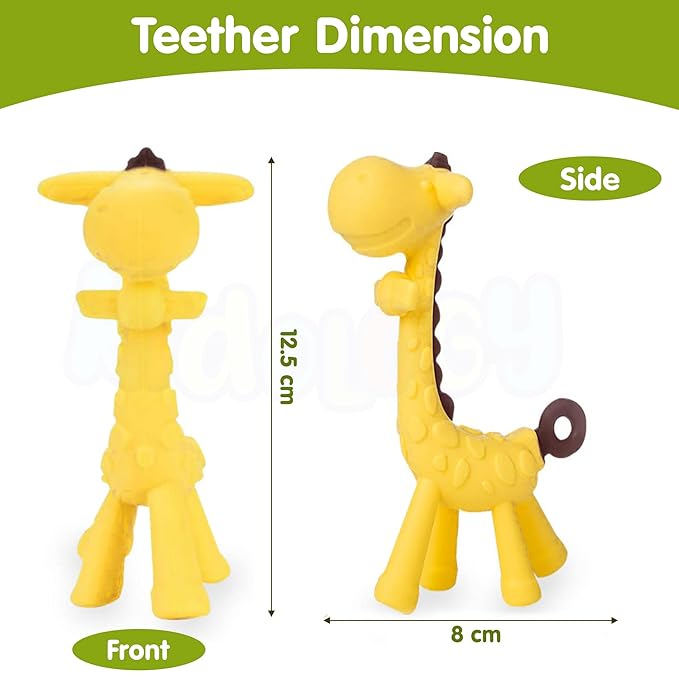 Kidology Giraffe Shaped Teether for Babies 6+ Months