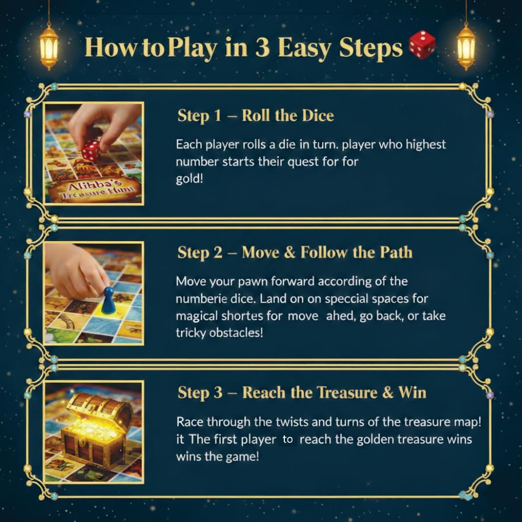 Toymate Alibaba’s Treasure Hunt Snake N Ladder Board Game