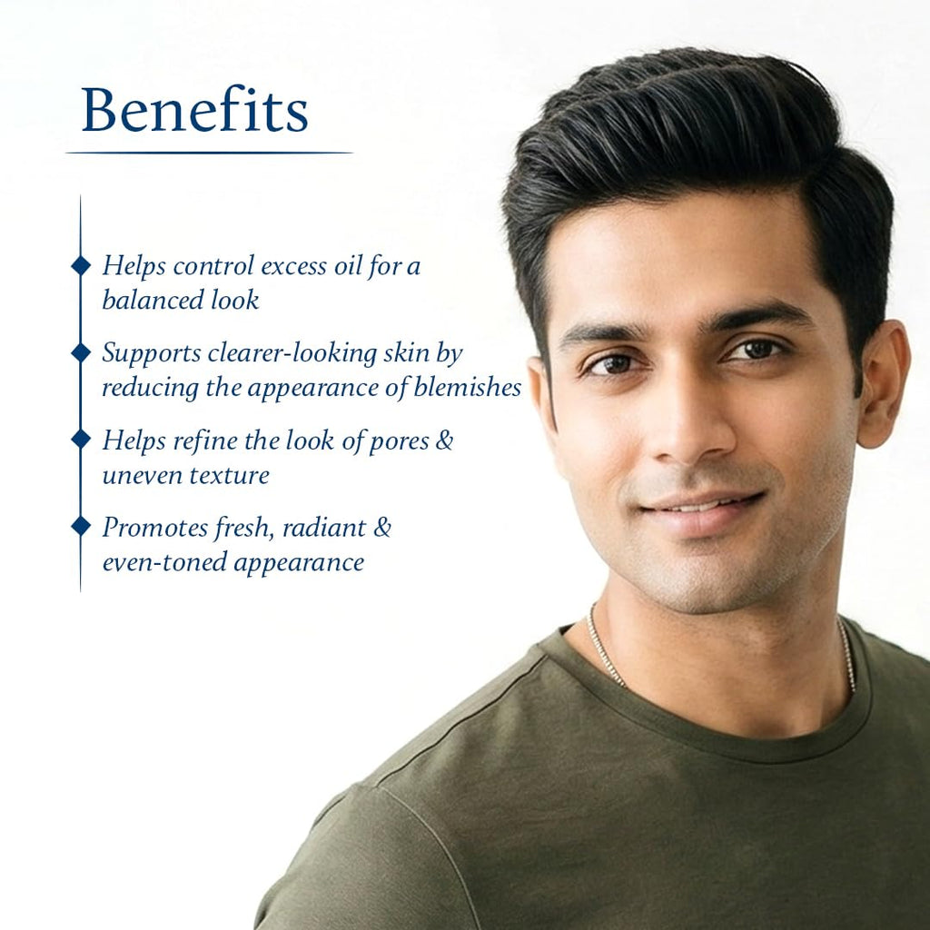 Blue Nectar Vitamin C Face Moisturizer for Oily & Acne Prone Skin with Grapeseed | Plant Based Vitamin C Lightweight Cream for Men (19 herbs, 50g)