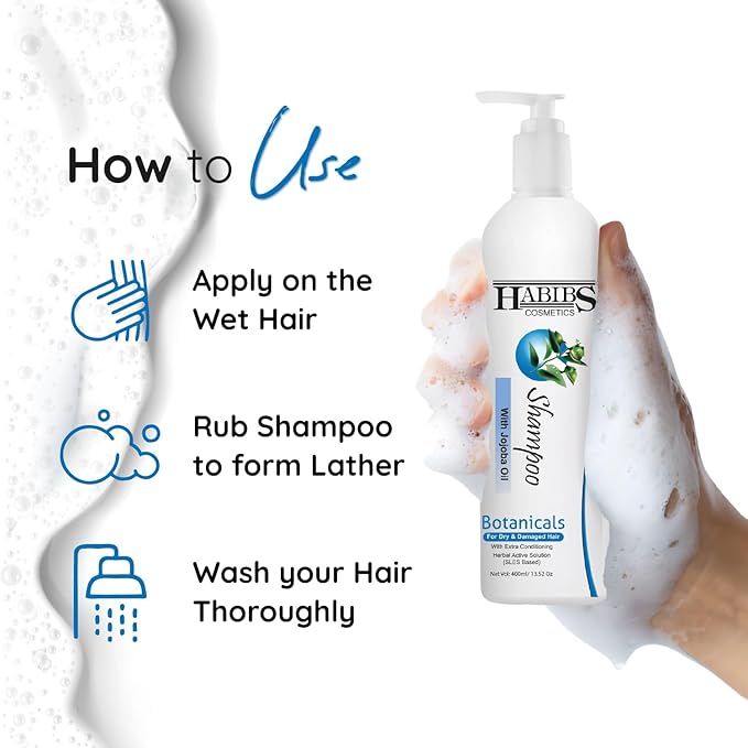 Habibs Cosmetics Professional Hair Shampoo with Jojoba Oil