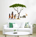 Decal O Decal Vinyl African Jungle Life Story Wall Stickers Multicolour
