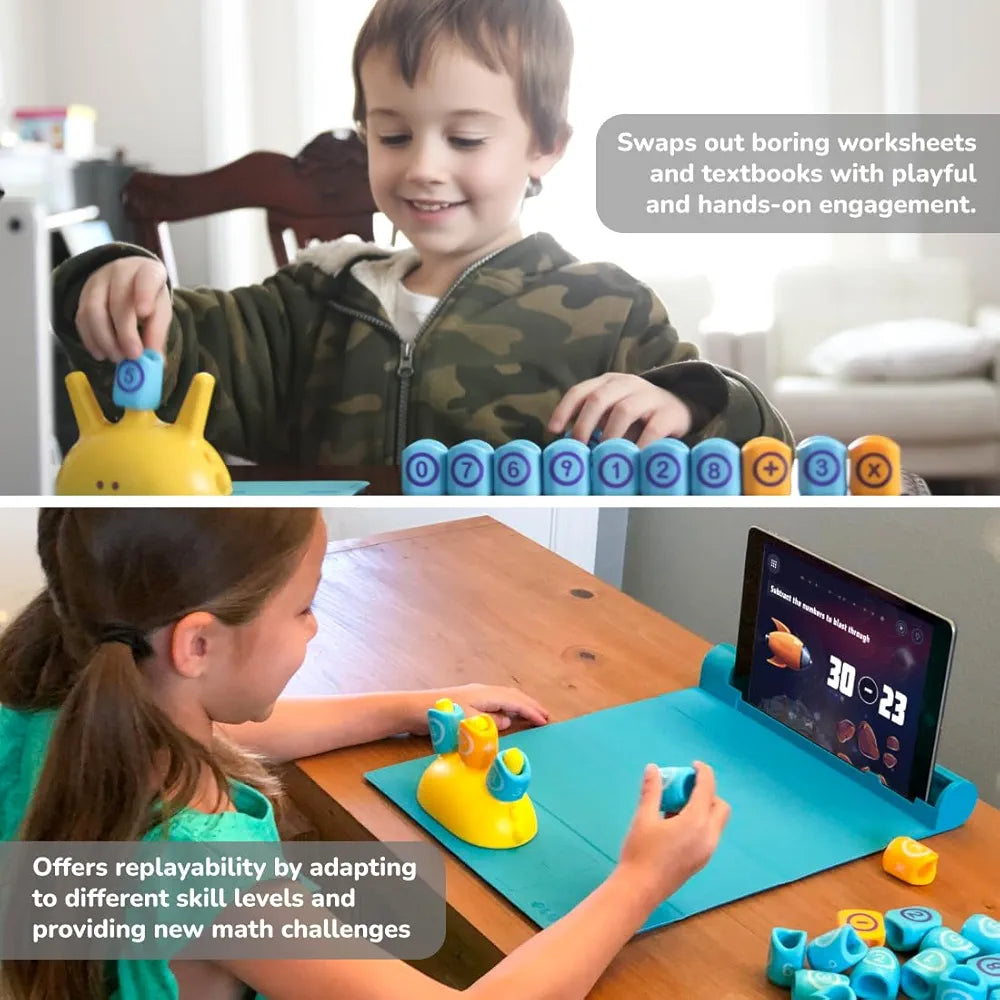 PlayShifu Math Games for Kids Plugo Count Tech-Powered Educational STEM Toy with Numbers & Operators Fun Math Kit for Boys & Girls Ages 4–10 Learning Gift for Children