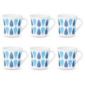 Larah by Borosil Crysta Series Fable Opalware Mug | Set of 6 Tea/coffee Mugs | 210 Ml Each