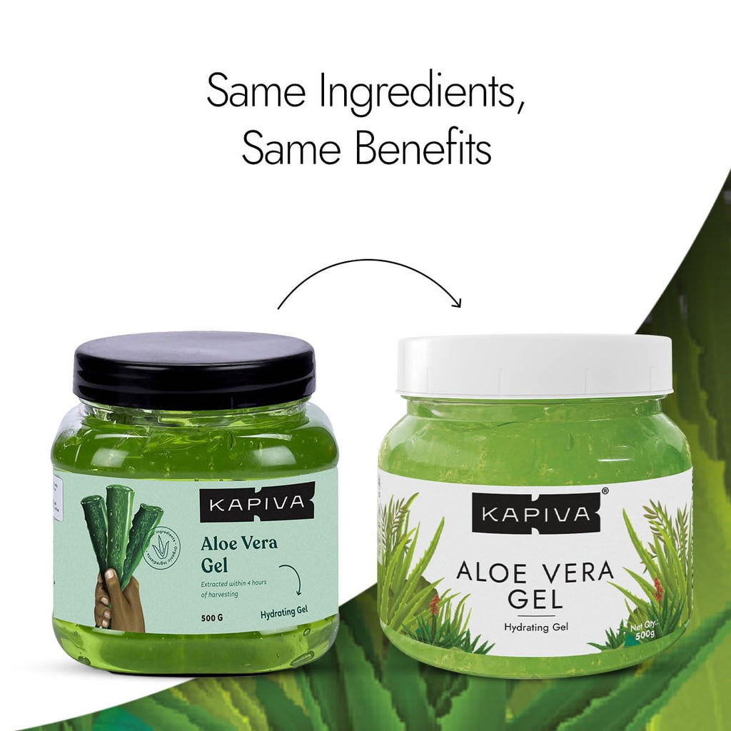 Kapiva Pure Aloe Vera Skin Gel For Face & Hair | Hydrating, Moisturizing, Soothing Skin | Multipurpose Gel