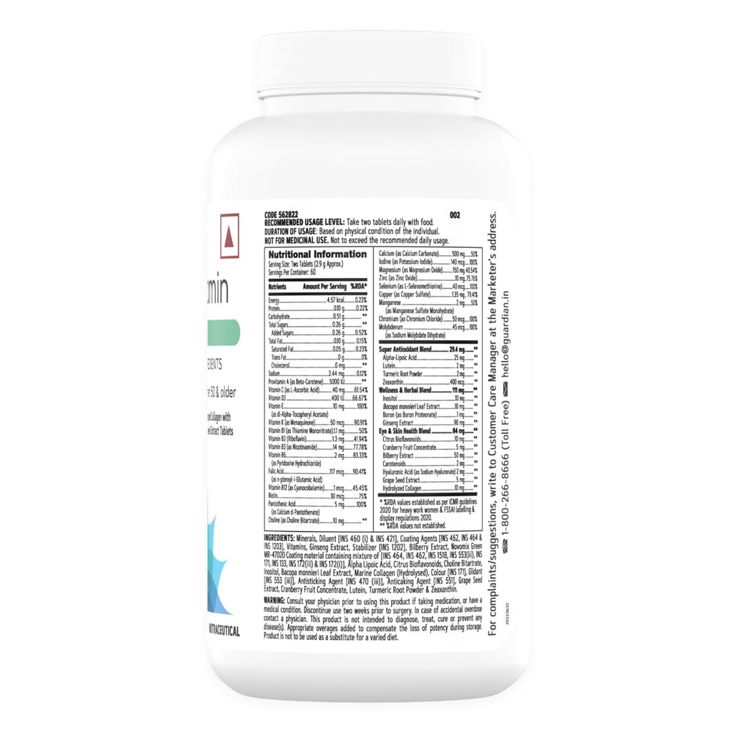 GNC Mega Men 50 Plus Multivitamin | 120 Tablets | 37 Premium Ingredients | Promotes Prostate Health | Boosts Immunity | Protects Heart & Vision | Supports Memory | Formulated In USA