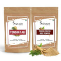 Simply Earth Menâ€™s Performance Duo - Tongkat Ali Longjack Root Extract 50g & Korean Red Ginseng 100g - Natural Supplement for Stamina, Energy, and Stress Tolerance