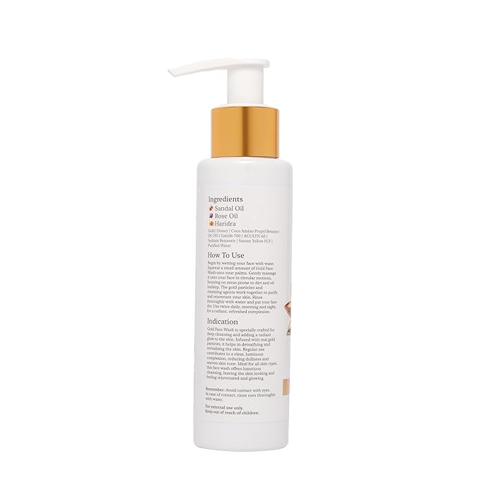 Arish Bio-natural Gold Face Wash for Radiant & Luminous Skin - 100 Ml