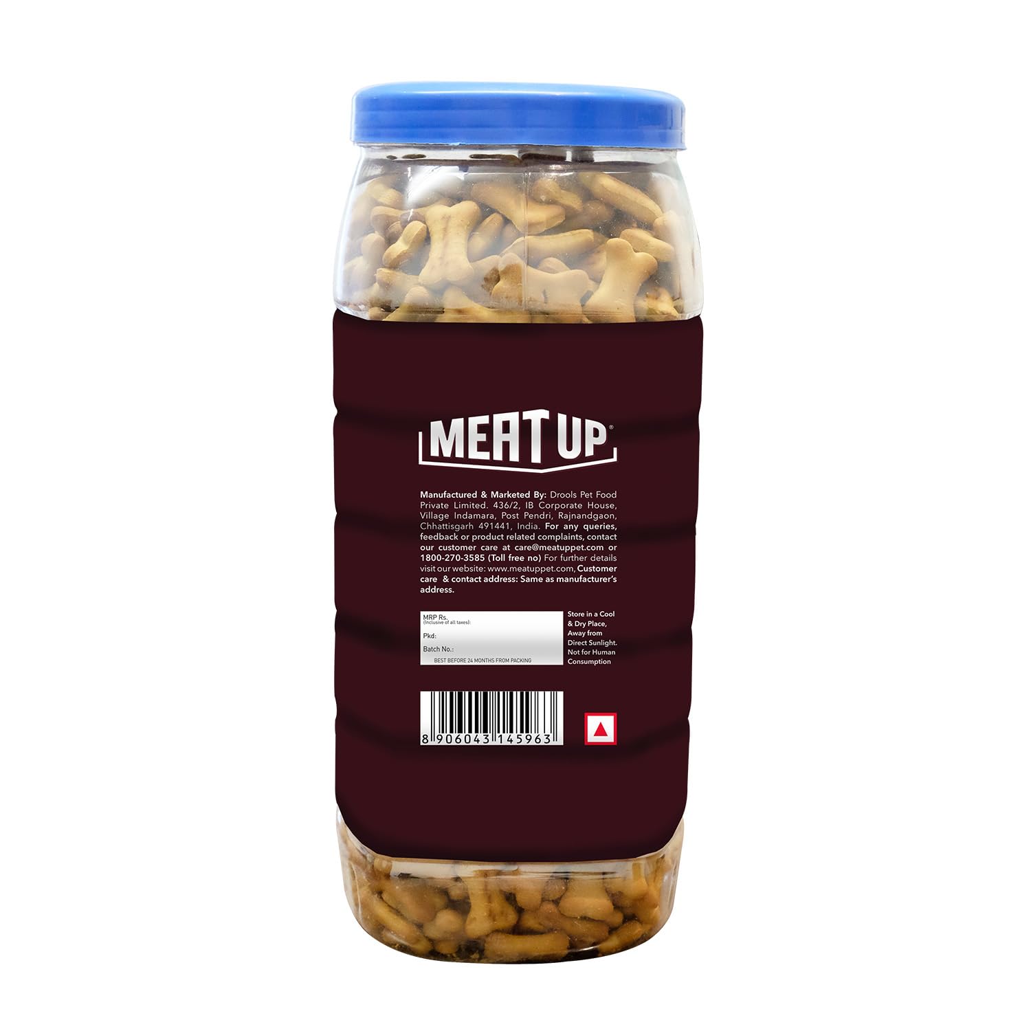 Meat Up Dog Treats Biscuits 1kg| Real Chicken Flavour | Remove Plaque & Tartar Build-up | Vitamins & Minerals | Promotes Lustrous Coat
