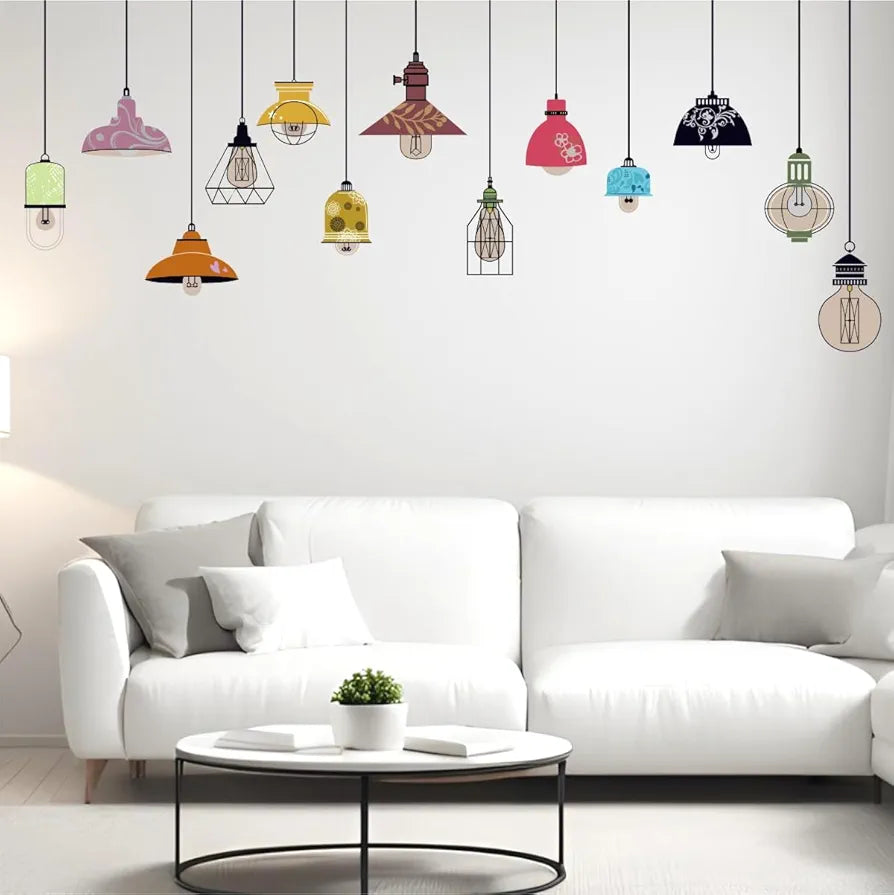 Decal O Decal Vinyl Hanging Lamps Wall Reusable Self-Adhesive Sticker