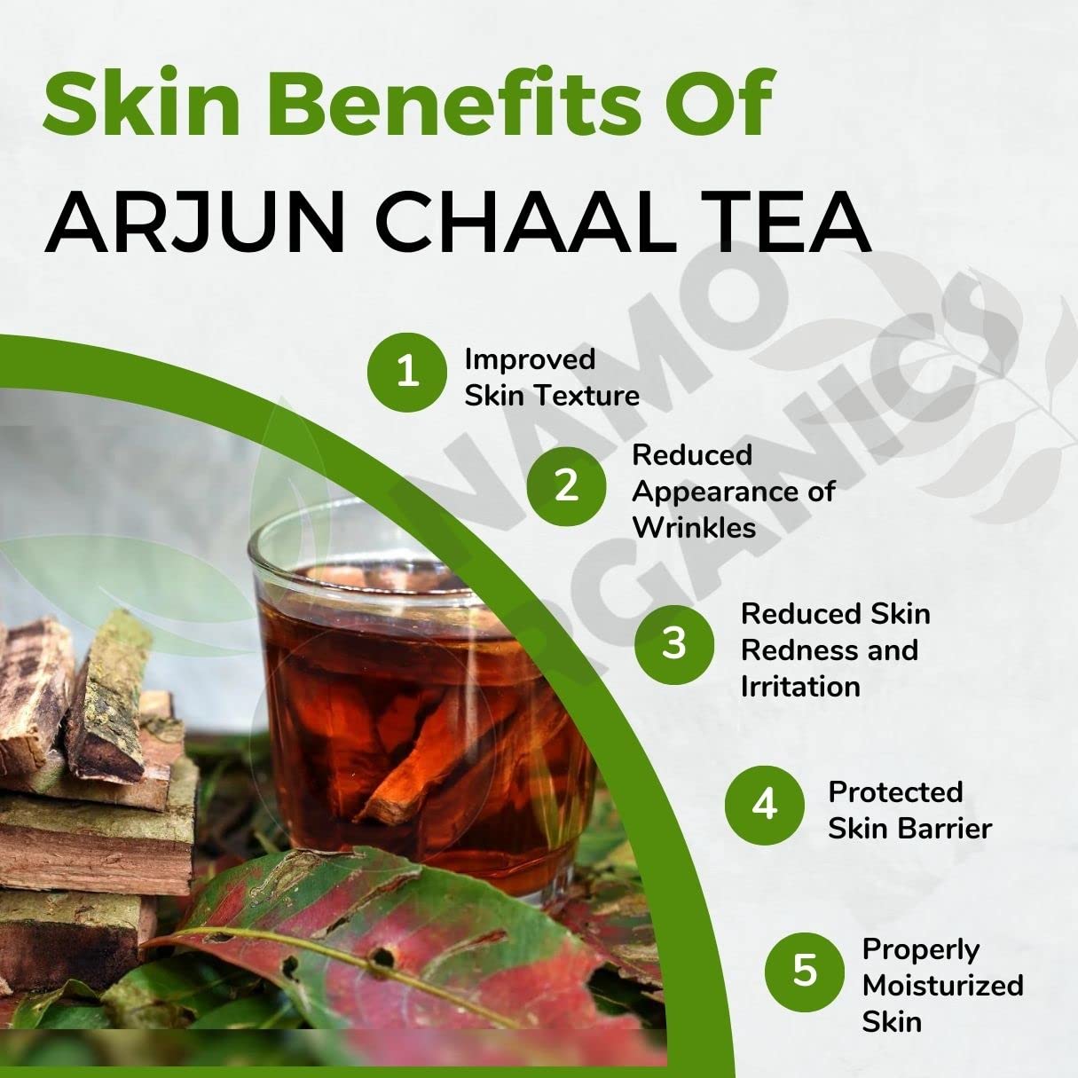 Namo Organics - Arjun ki Chaal â€“ 1 kg Arjuna Bark â€“ To Support Heart Health & Promote Good Cholesterol | Ayurvedic Heart Health Support | Natural, Sun-Dried, Unprocessed |