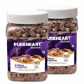 Pureheart Borma Cashews/Skin Unpeeled Cashews - 500 gms (Pack of 2)
