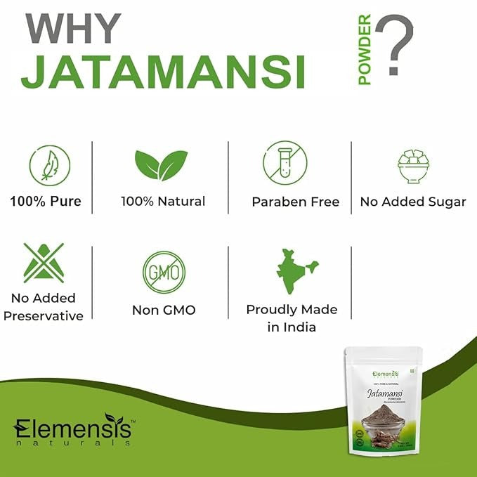 Elemensis Naturals Pure Jatamansi powder - 100 gms