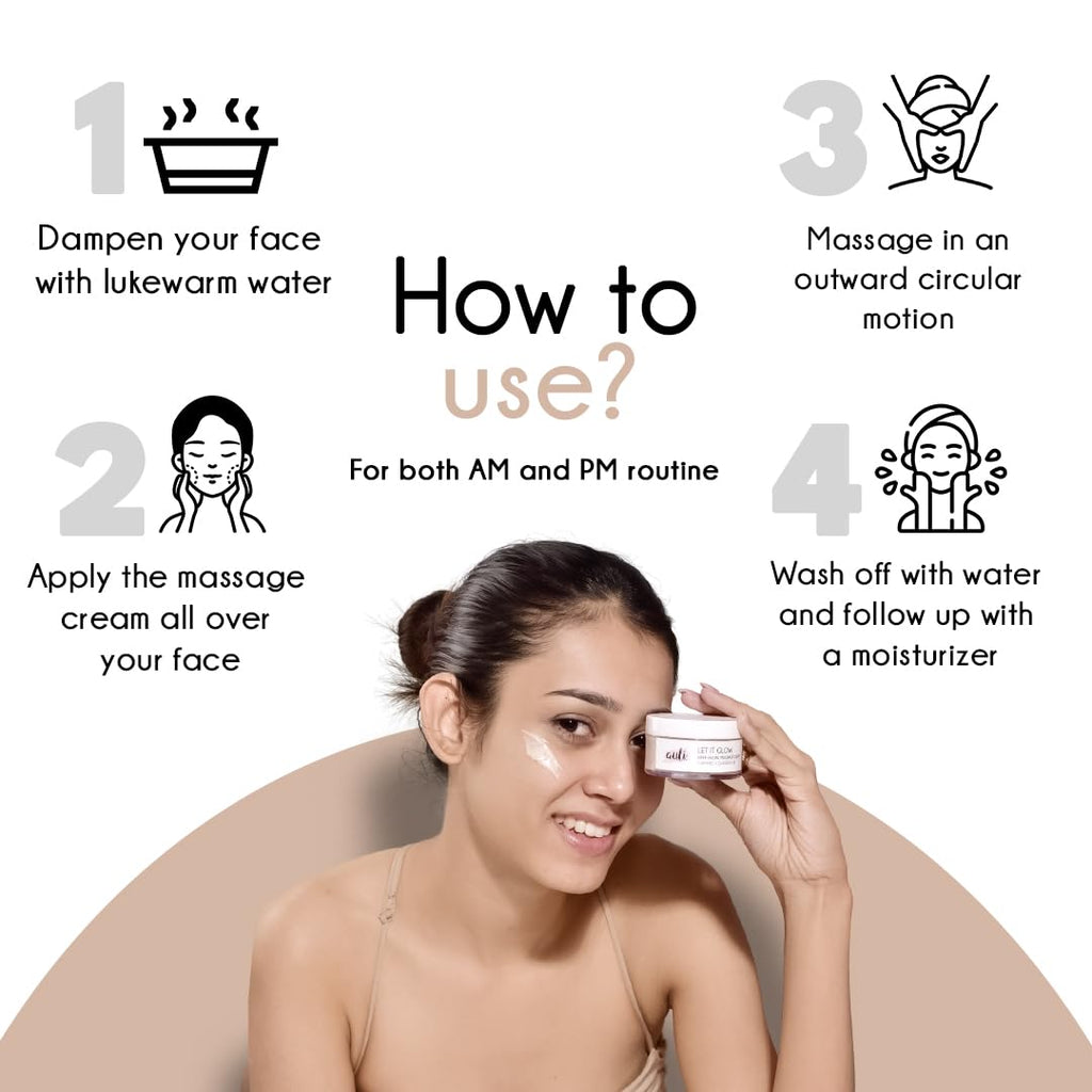 Auli Let It Glow Turmeric & Sandalwood Deep Facial Massage Cream - 60 gms
