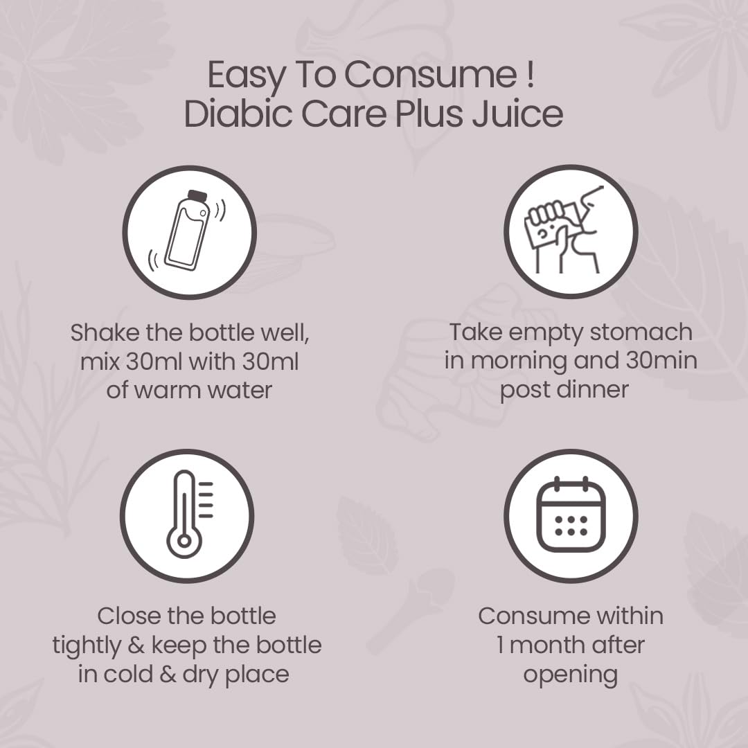 Krishna's Diabic Care Plus Juice with 14 Herbs â€“ Natural Support for Blood Sugar Levels | Herbal Formula for Energy & Wellness - 1000 ml