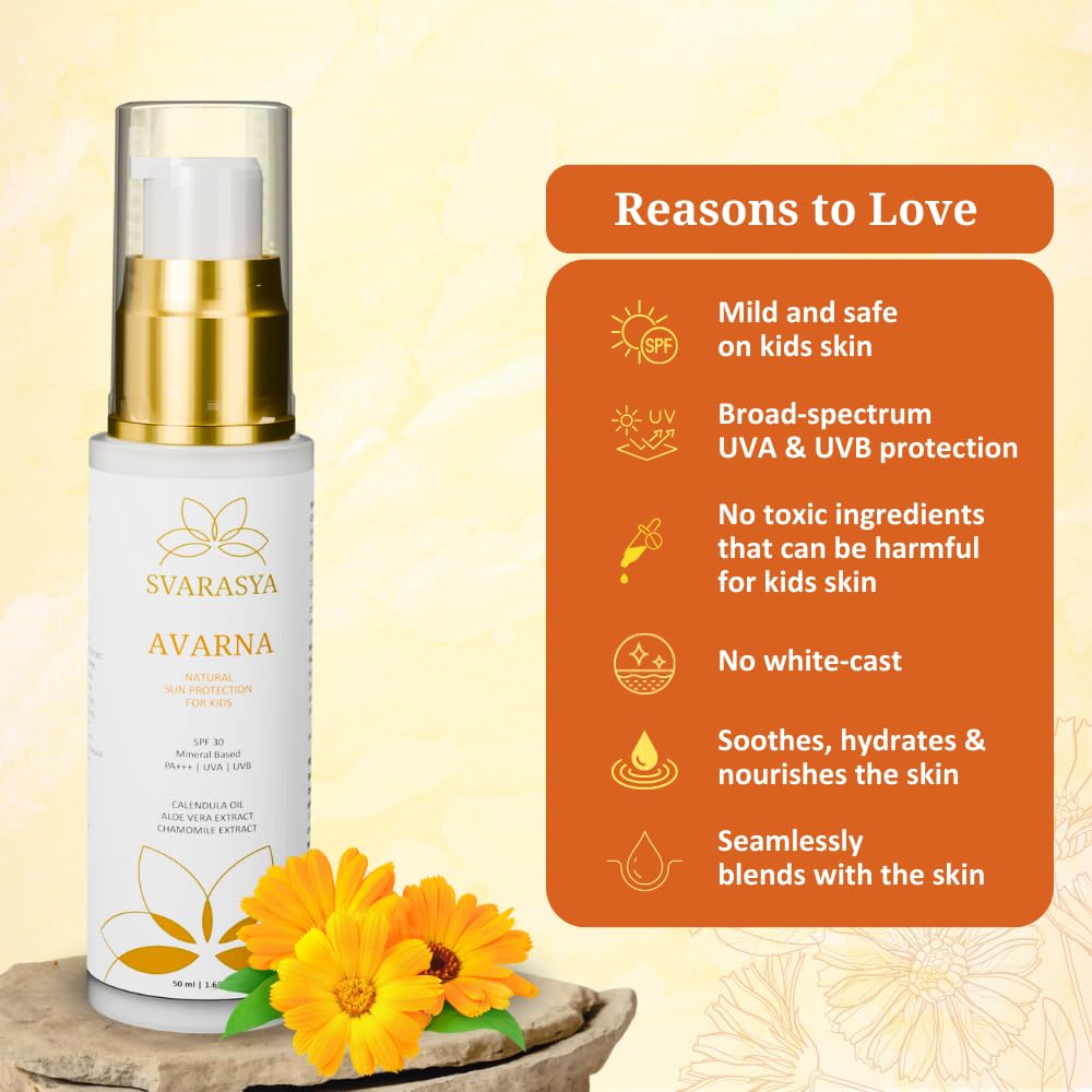 Svarasya Avarna - Kids Natural Sunscreen with SPF 30 PA +++ - 50 ml