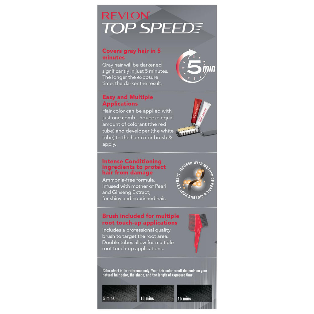 Revlon Top Speed Hair Color, Natural Black 70, 100 g