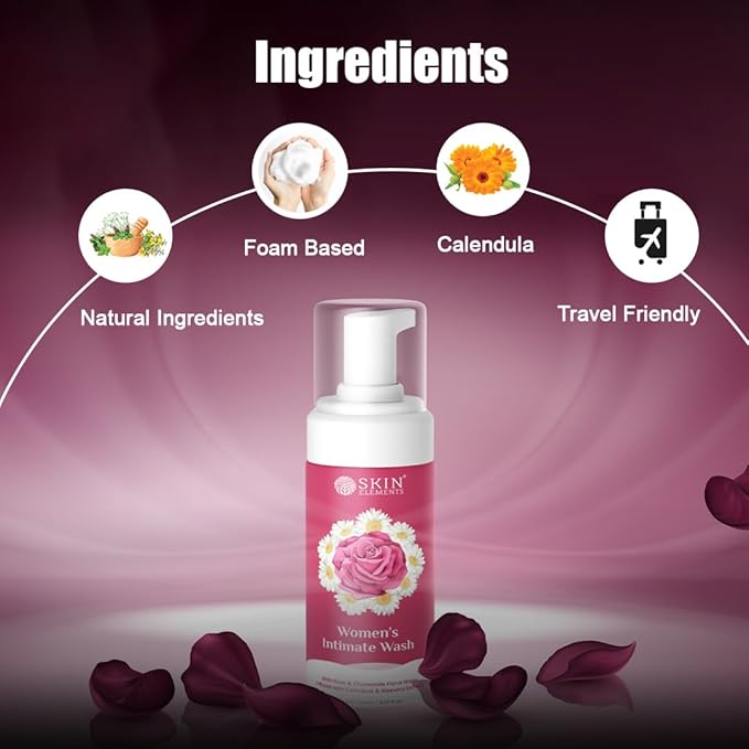 Skin Elements Intimate Wash for Women Rose Water - 120 ml