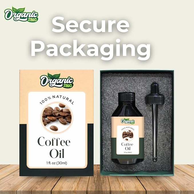 Organic Zing Coffee (Coffea) Oil | Essential Oil for Skincare, Hair Care and Massage - 30 Ml