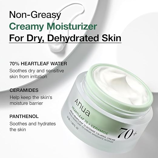 Anua Heartleaf 70 Intense Calming Cream with Ceramide - 50 ml