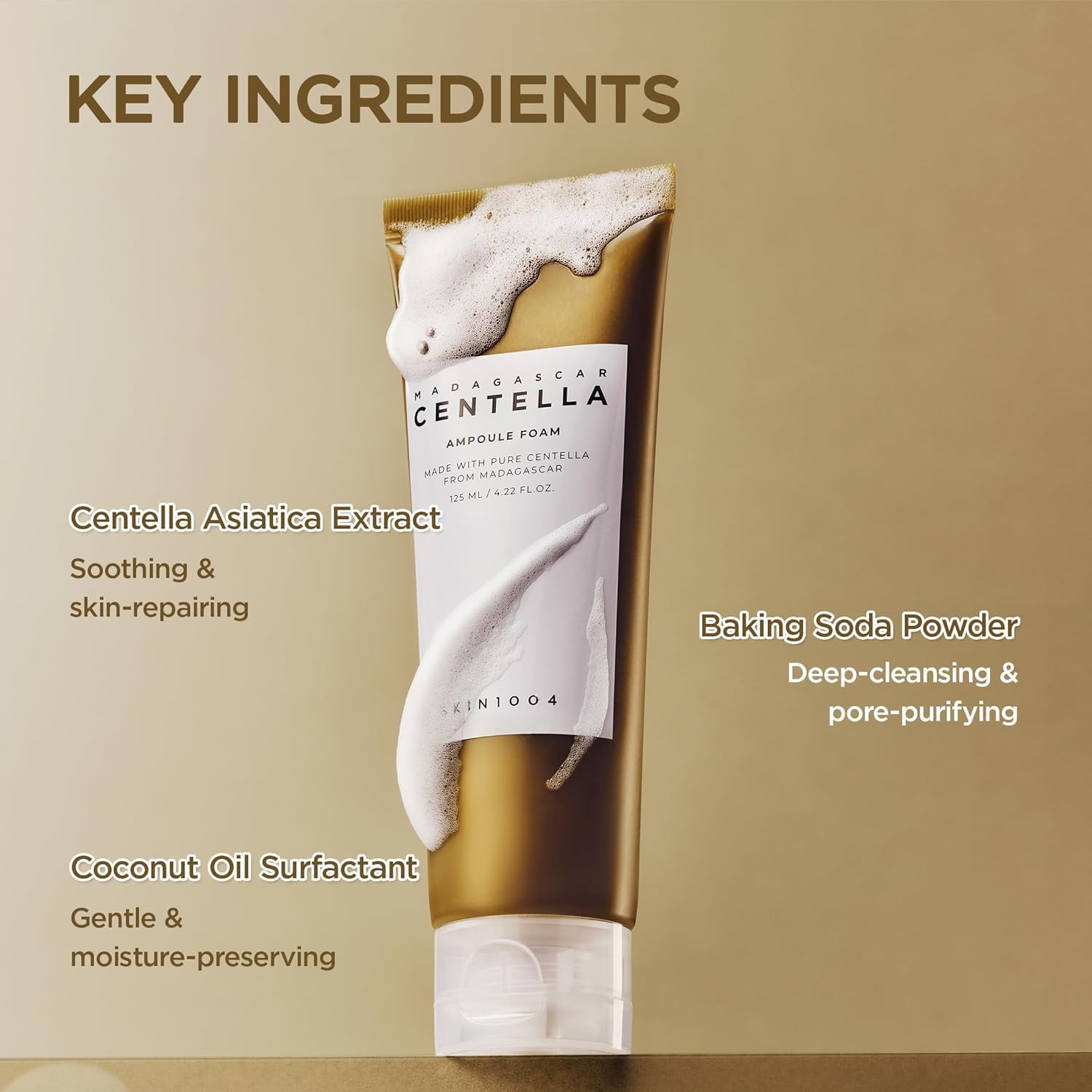 SKIN1004 Madagascar Centella Ampoule Foam Cleanser | Gentle Hydrating Face Wash, 20â€¯ml