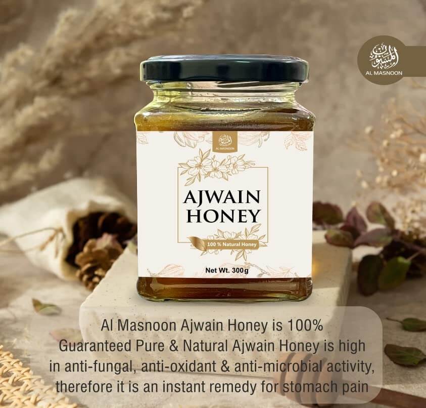 Al Masnoon Ajwain Honey Natural & Pure - 300 Gms