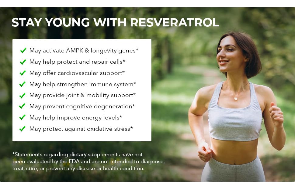 Haleup Trans Resveratrol, 500 mg || 60 capsules II Enriched with Coenzyme Q10 || Healthy Heart|| Brain|| Immunity