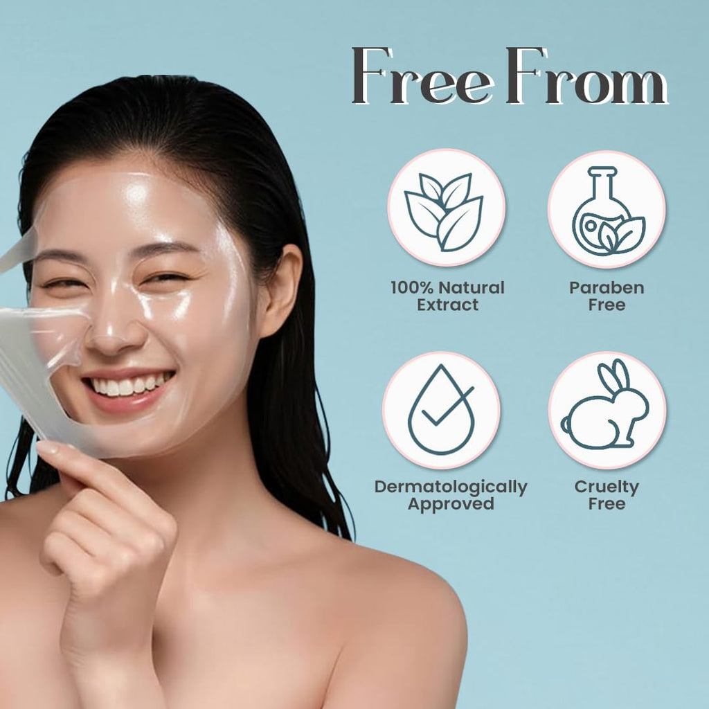 Glamveda Rice & Ceramide Korean Glass Skin Peel off Mask | Reduces Signs of Ageing | For Dry & Dull Skin Brightening & Even Tones Complexion | Peel off Face Mask for Men & Women | 60gm