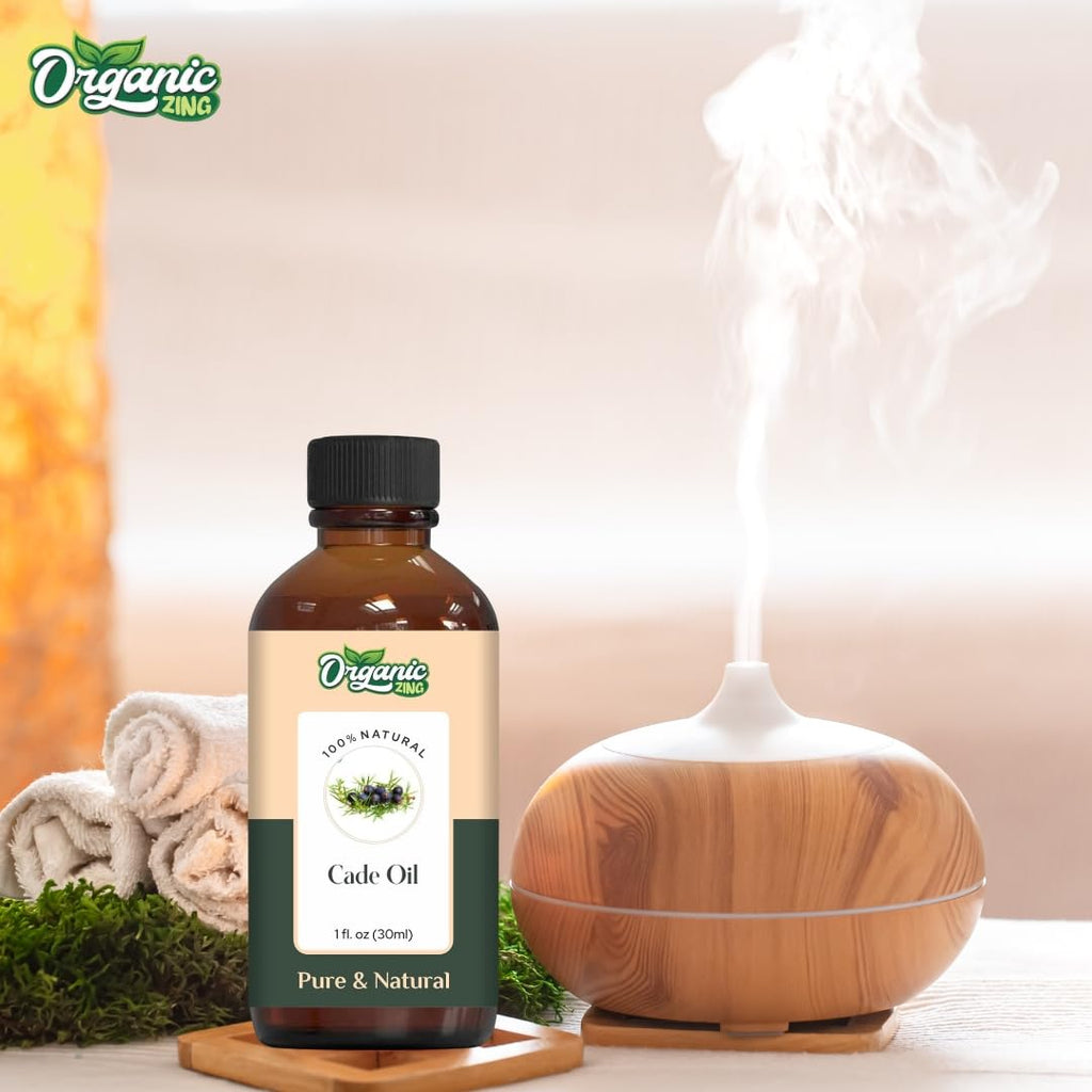Organic Zing Cade (Juniperus Oxycedrus) Oil | Essential Oil for Skincare, Hair Care, Aroma & Diffusers - 30 Ml