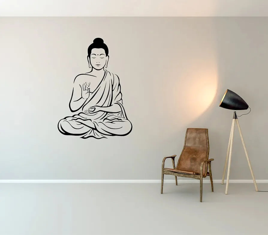 Rawpockets Buddha Wall Sticker Religion Self-adhesive Buddha