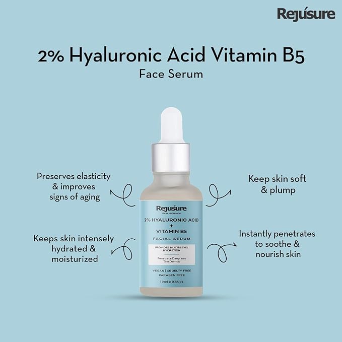 Rejusure 2% Hyaluronic Acid + Vitamin B5 Facial Serum - 30 Ml