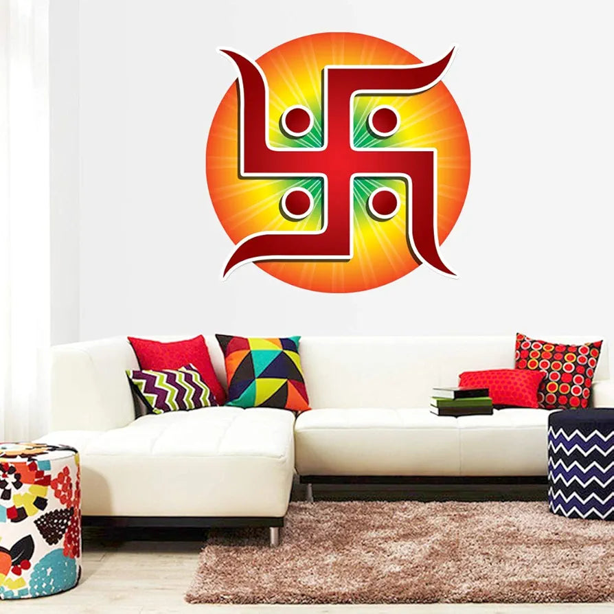 Rangoli White Glossy Vinyl Wall Sticker Premium Self-Adhesive Waterproof Parent-7 Design-16