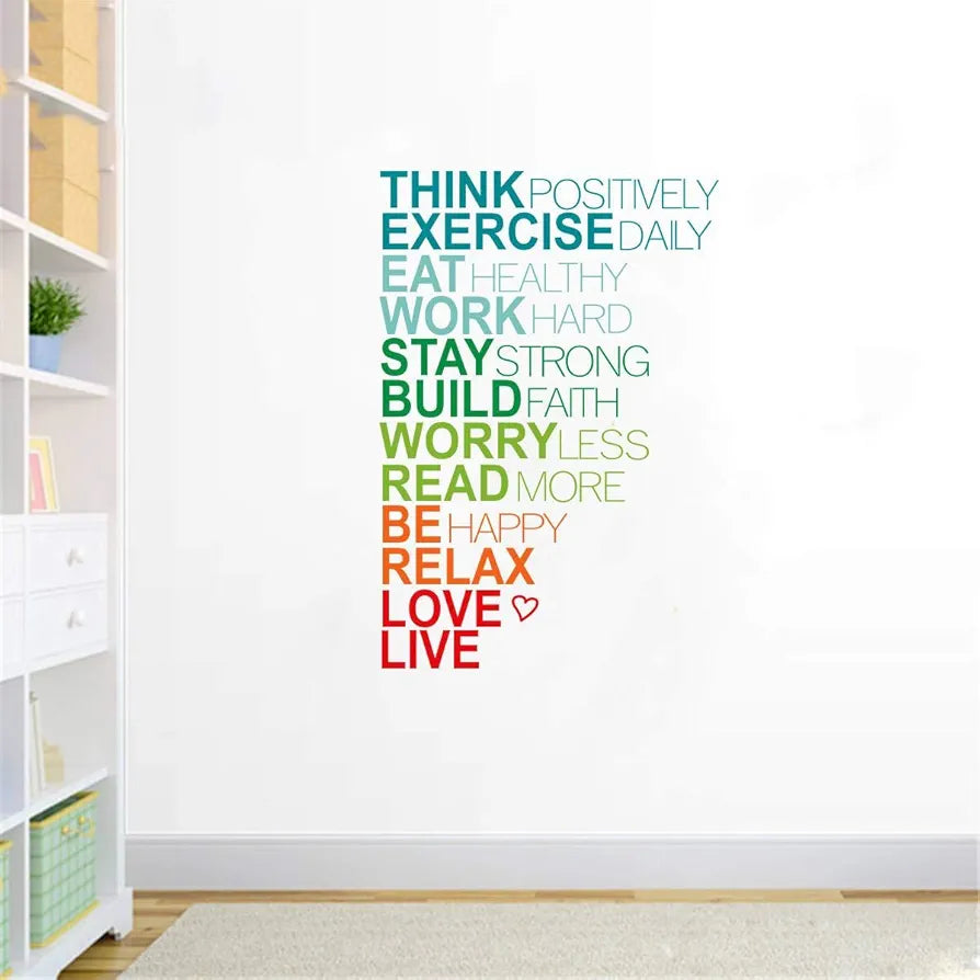 Decal O Decal Wall Decals Motivational Quotes- Be Positive Wall Reusable Self-Adhesive Stickers  Multicolour
