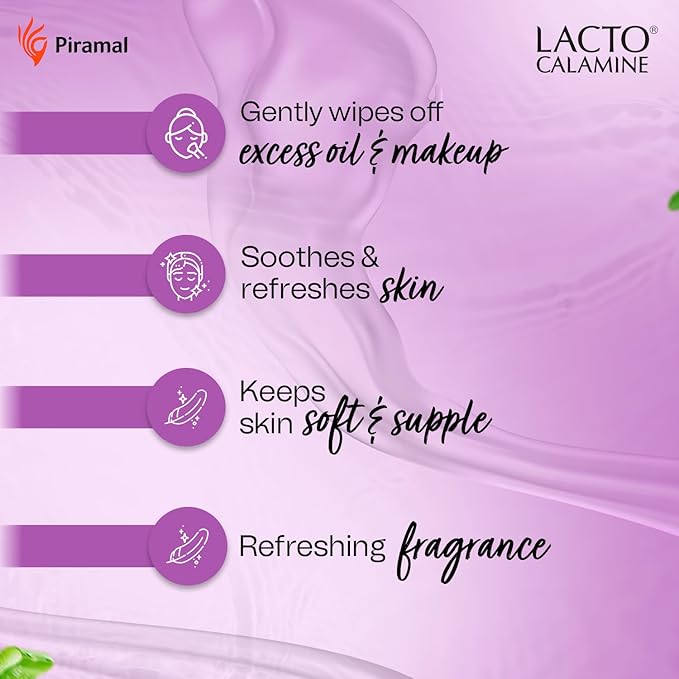 Lacto Calamine Oil Control Face Wipes & Daily Cleansing Face Wipes Combo