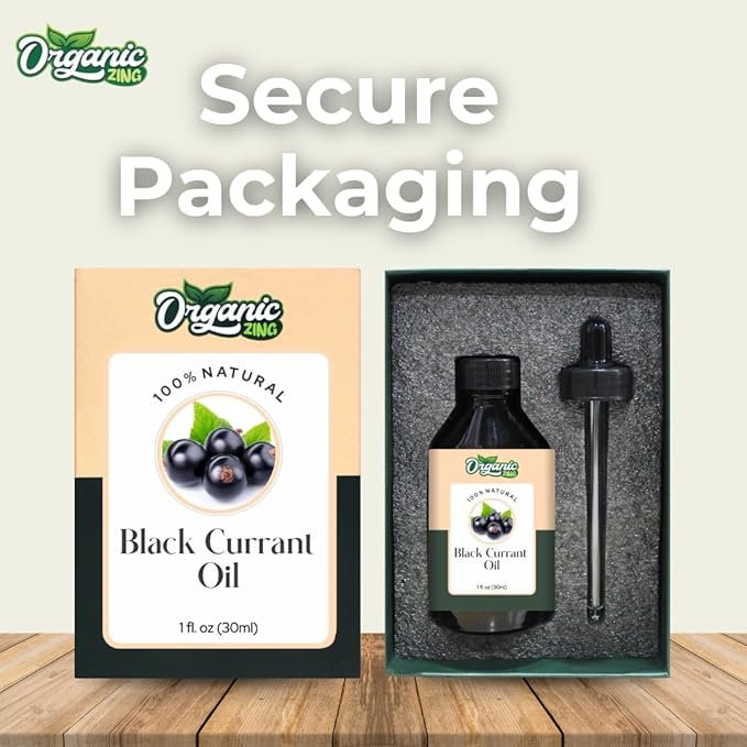 Organic Zing Black Currant (Ribes Nigrum) Oil | Essential Oil for Skincare, Hair Care & Massage - 30 Ml