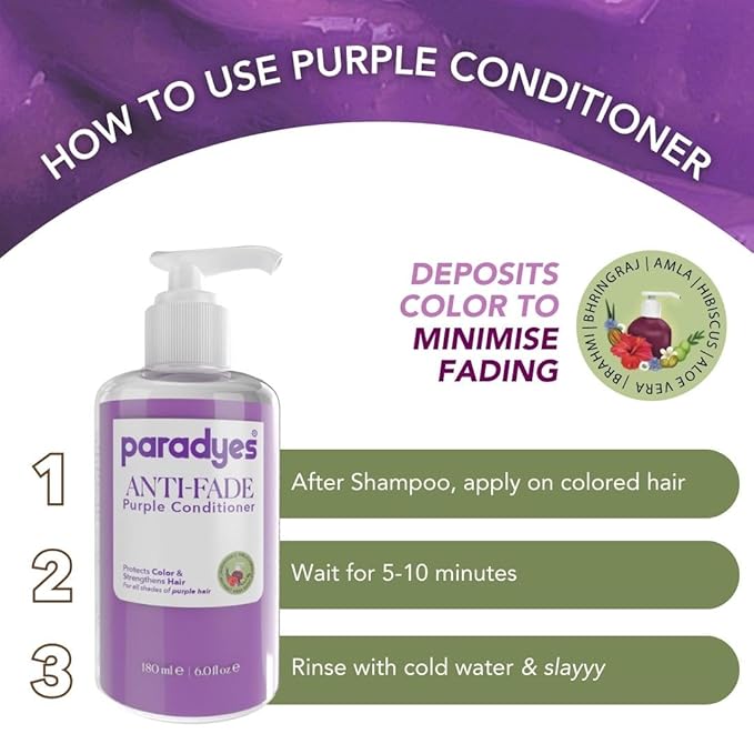 Paradyes Anti Fade Purple Conditioner - 180 Ml
