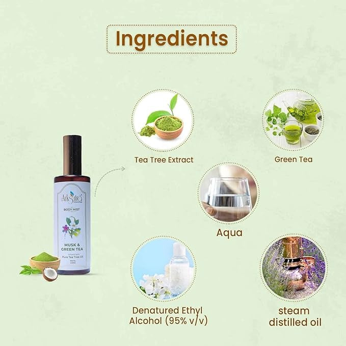 Arksutra Musk & Green Tea Body Mist - 100 ml