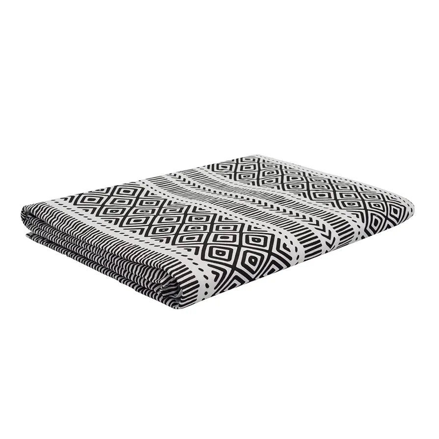 Trance Home Linen 150 GSM Pure Cotton Reversible Dohar Single Bed Size Ac Blanket Comforter Soft Light-Weight Bed Blanket 56 X 88 Inch Colour Azetic Black