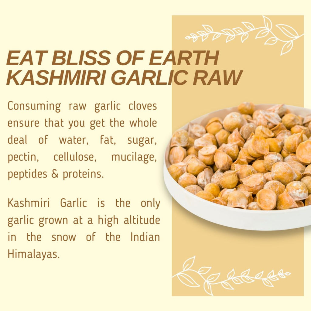 Bliss of Earth Naturally Organic Kashmiri Garlic 1kg Single Clove, Kashmiri Ek Pothi Lahsun