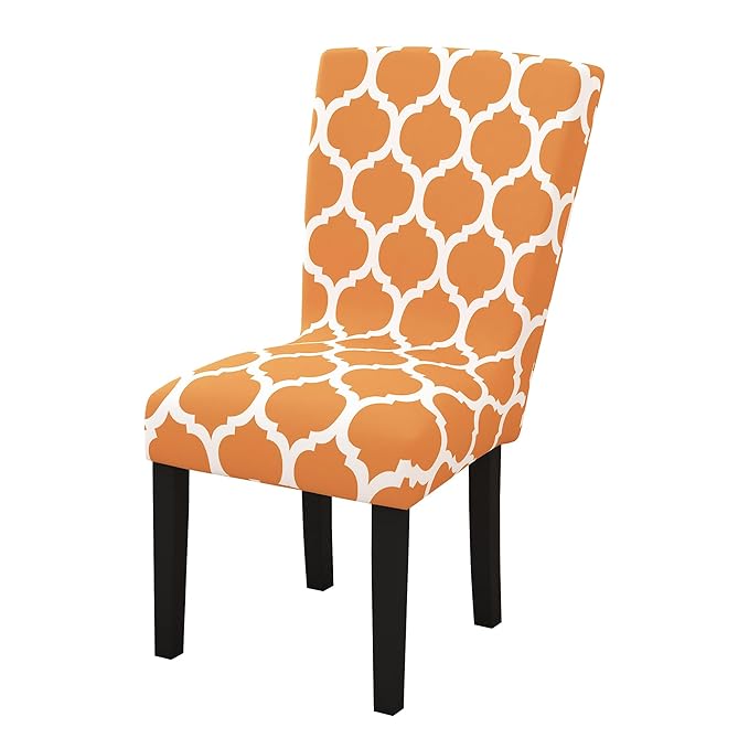 Story@Home Elastic Stretch Removable Washable Short Dining Chair Cover set of 1 Piece Colour Beige